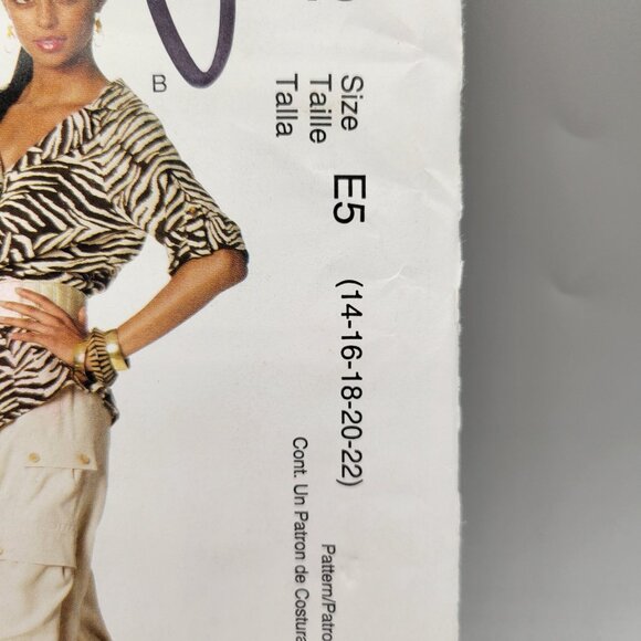 McCalls MP392 Womens Sewing Pattern E5 Size 14-22 Stylish Tops Uncut - Picture 2 of 4
